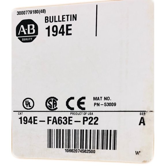 194E-FA63E-P22 IEC Load Switch, NEMA Type 3/4/12 - IP66 Painted Steel - Base / DIN Rail