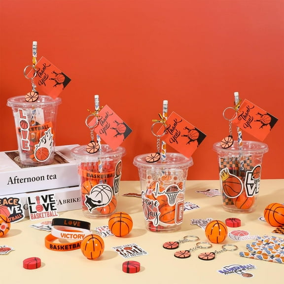 195 Pcs Basketball Themed Party Favors | Complete Sports Team Gift Set for Kids & Adults