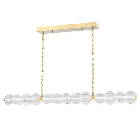 1950-AGB-Hudson Valley Lighting-Lindley - 50 Inch 60W LED Island-Aged Brass Finish