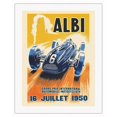 thumbnail image 1 of 1950 Albi Grand Prix International - Vintage Car Racing Poster by Andre Bermond - Fine Art Rolled Canvas Print 20in x 26in, 1 of 4