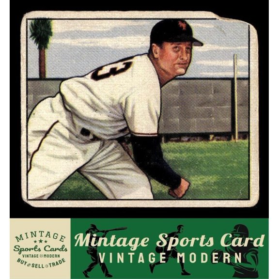 1950 Bowman Baseball Card Jack Kramer New York Giants #199 Filler