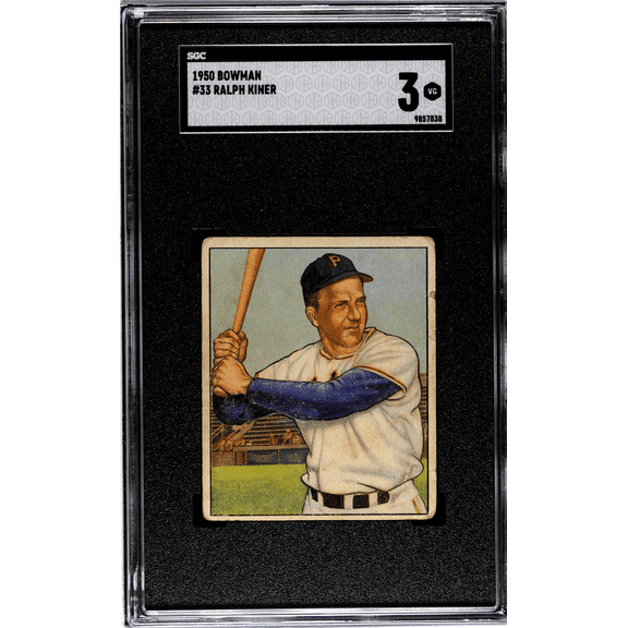 1950 Bowman Ralph Kiner #33 SGC 3