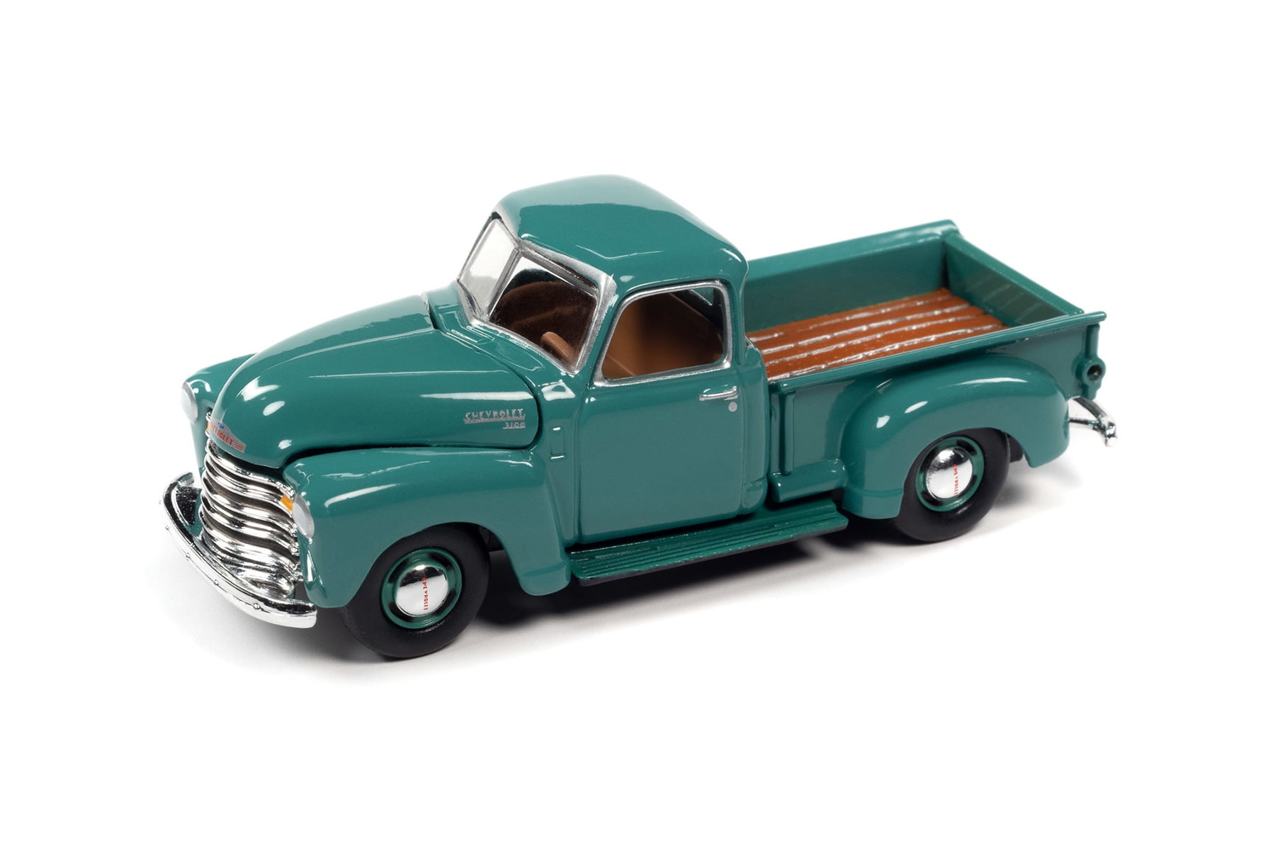 希少 ダンバリーミント Chevrolet 3100 ダークグリーン ミニカー 1950 Chevy 3100 Pickup Truck, Seacrest Green - Johnny Lightning