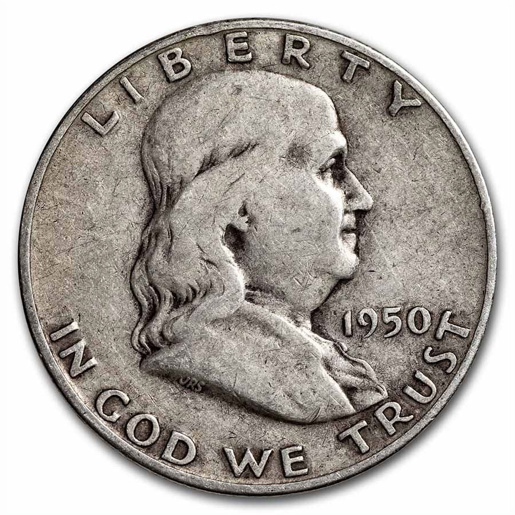 1950-D Franklin Half Dollar Fine/XF - Walmart.com