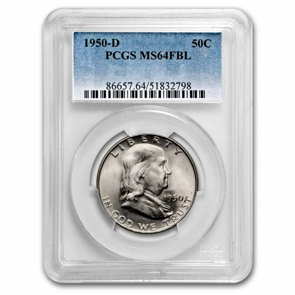 1950-D Franklin Half Dollar MS-64 PCGS (FBL)