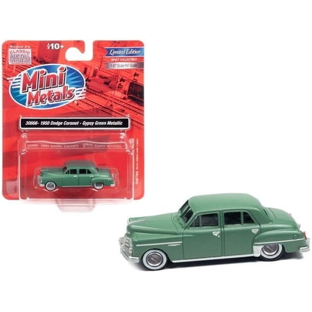 1950 Dodge Coronet Gypsy Green Metallic 1/87 (HO) Scale Model Car by Classic Metal Works
