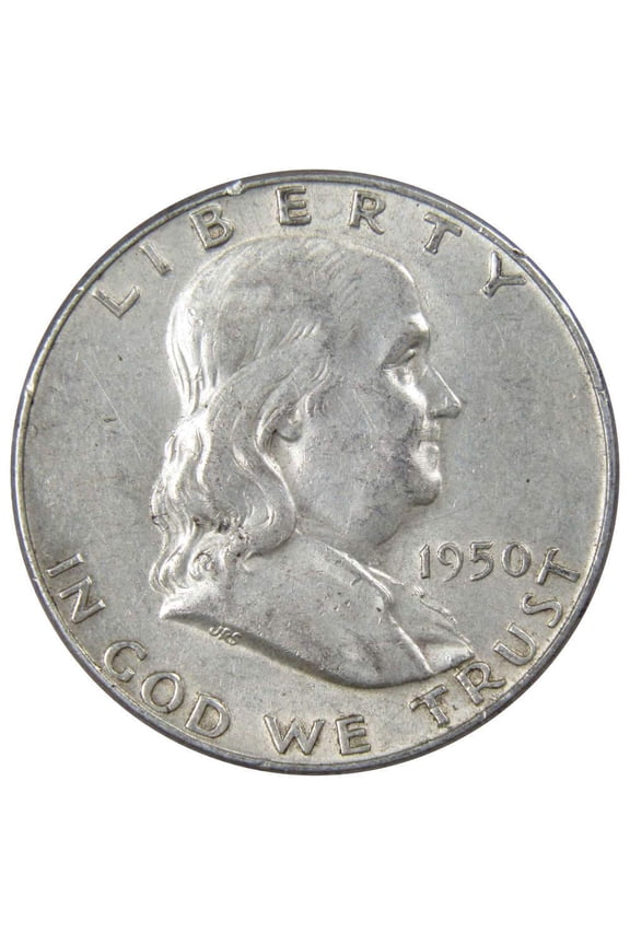 1950 Franklin Half Dollar XF EF Extremely Fine 90% Silver 50c US Coin