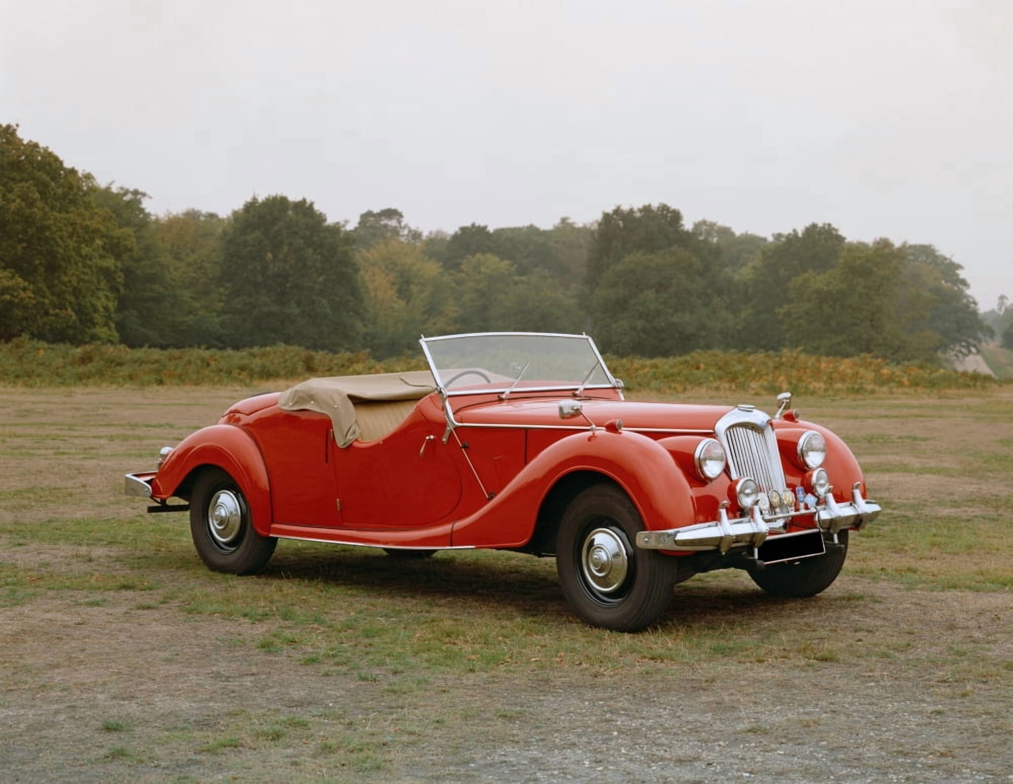 1950 Riley 25 litre RMC roadster S4 OHV twin cam engine producing 100bhp Built for US market Country of origin United Kingdom Canvas Art - Panoramic Images (22 x 28)