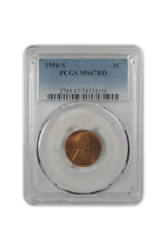 1950 S Lincoln Wheat Cent MS 67 RD PCGS Penny Uncirculated SKU:I22411