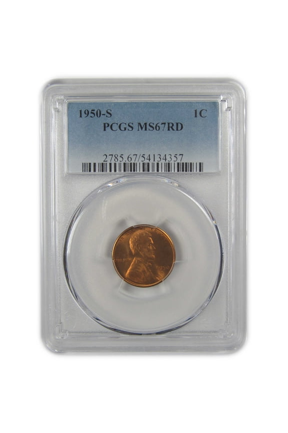 1950 S Lincoln Wheat Cent MS 67 RD PCGS Penny Uncirculated SKU:I22413