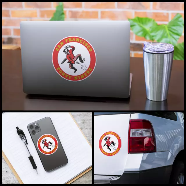1950'S Style San Francisco 49Ers Logo Sticker Phone Decal Water Bottle ...