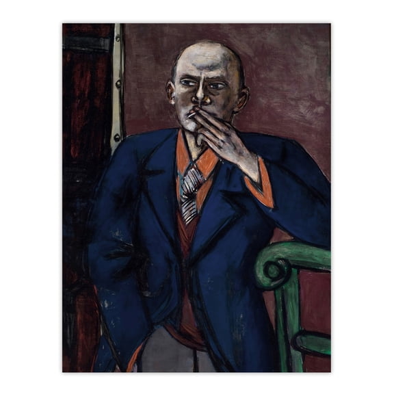 1950 Self Portrait With Cigarette Beckmann Wall Art Poster Print
