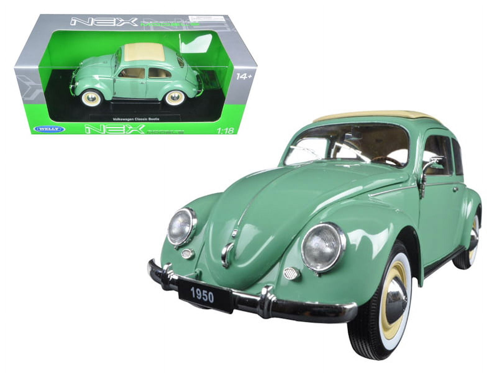 WELLY Volkswagen Beetlee 1950 1/16 ラジコン 1950 Volkswagen Classic Old Beetle Split Window Green 1/18 Diecast