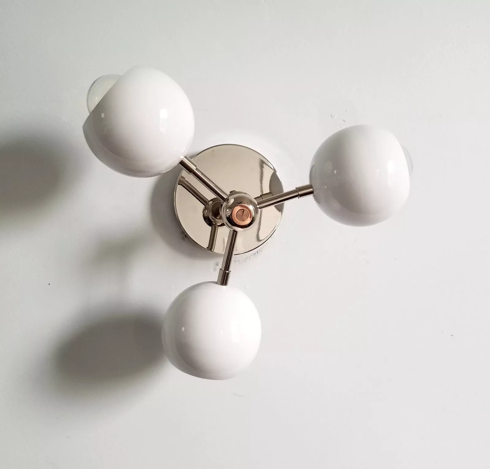 1950's 3 lights Mini Loa Club Sconce Flush Mount Wall Fixture Mid ...