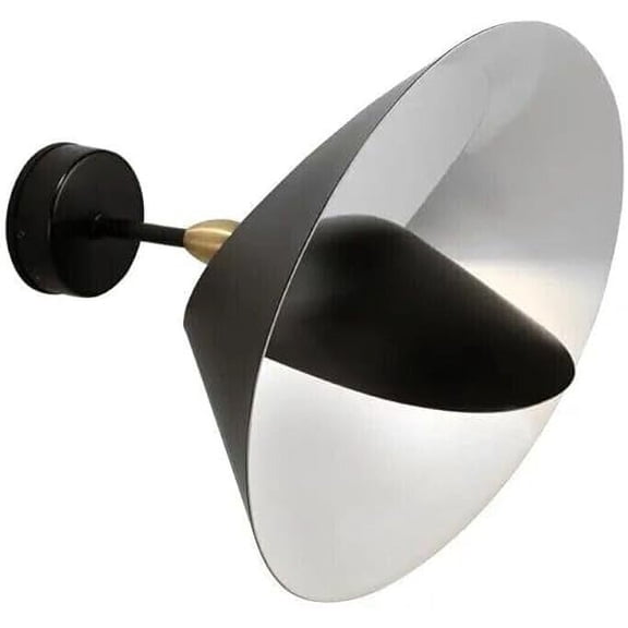 1950's Mid-Century Modern Serge Mouille Mid-Century Modern Black Saturn lamp with Black Powder Coat