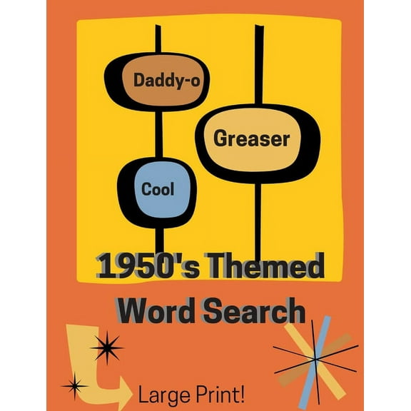 1950's Themed Word Search Book (large Print)