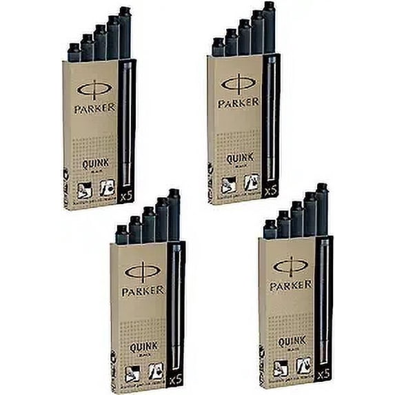 1950324 Parker Quink Ink Rollerball Ink Pen Refill, Medium, Blue, Pack of 6