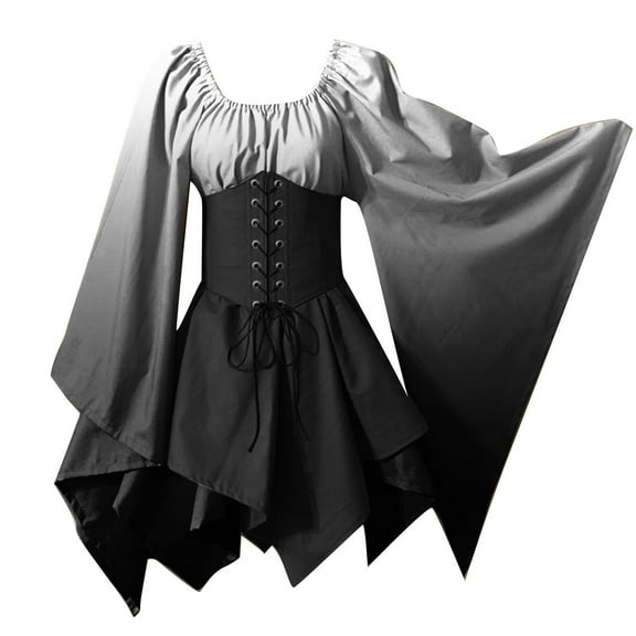 1950s Dresses for Women Vintage Goth Swing Cocktail Dress Chiffon Shawl White XXL