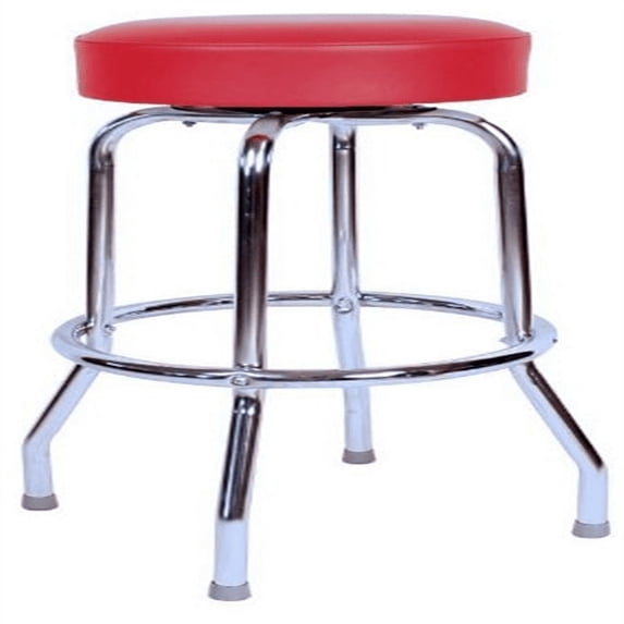 1950s Floridian Swivel Stool 24" H Red Seat