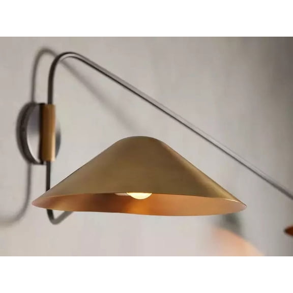 1950s Mid Century Brass Swing Italian Diabolo Wall Sconce Light Fixture Stilnovo