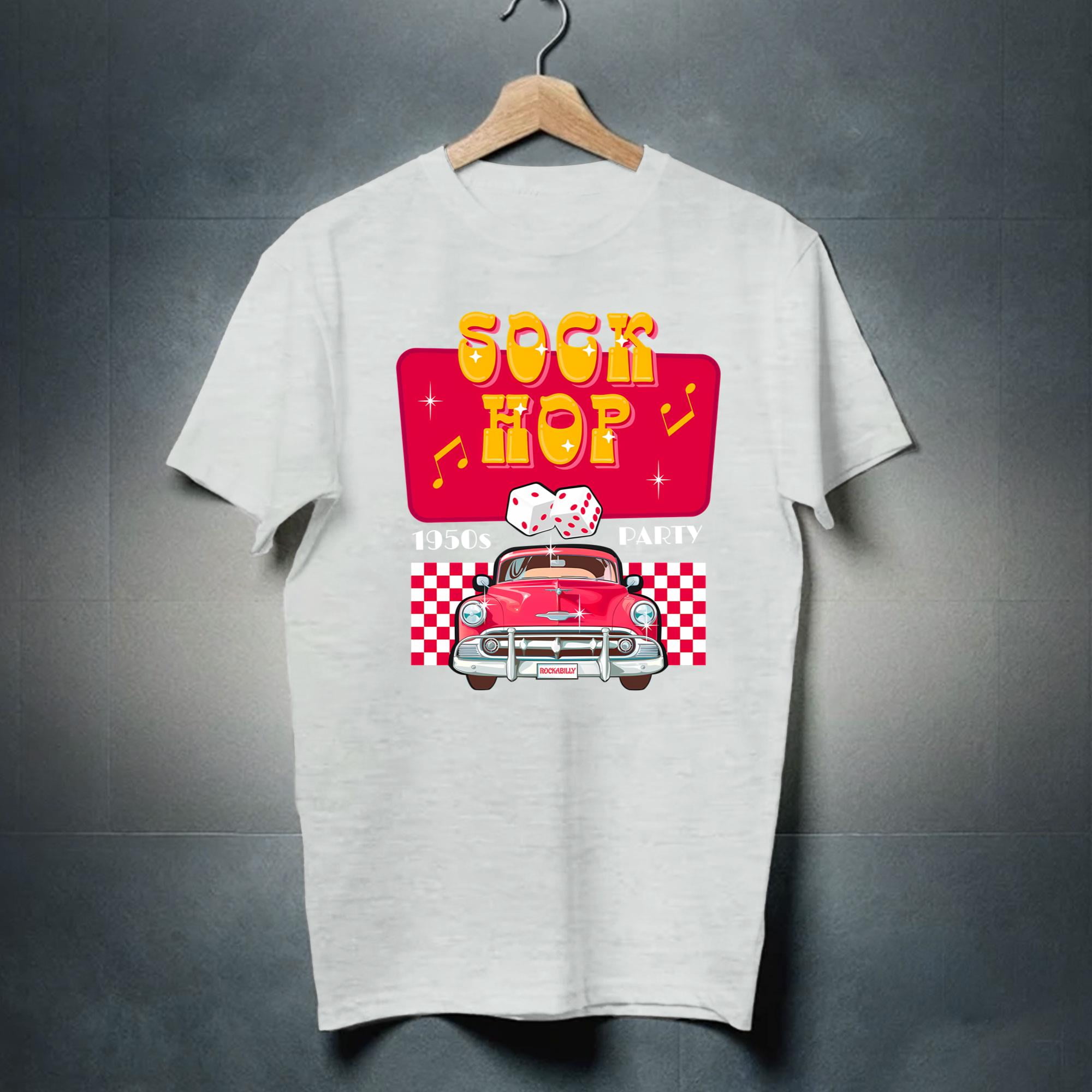 1950s Retro Rock Dance Shirt, Vintage Rockabilly Party Tee, 50s Costume ...