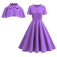 thumbnail image 1 of 1950s Vintage Cocktail Dresses for Women Wedding Guest Retro 50's Swing Dresses Church Tea Party Prom Dress with Shrug, 1 of 3