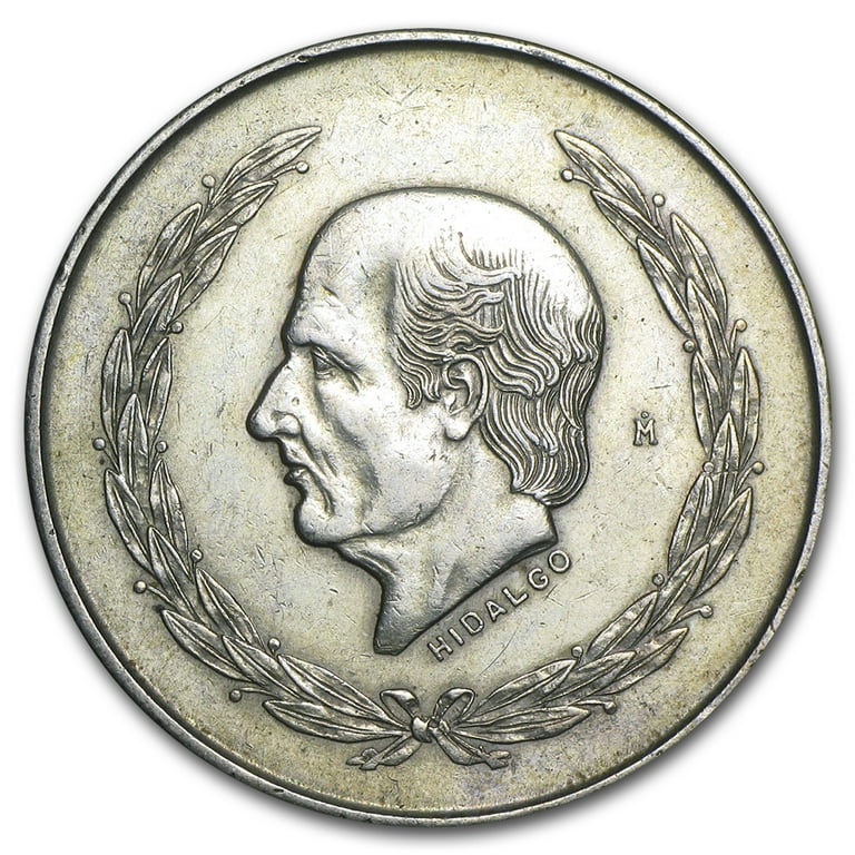 1951 1954 Mexico Silver 5 Pesos Hidalgo XF AU Walmart