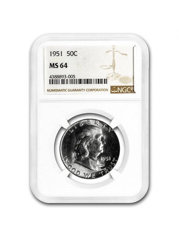 1951 Franklin Half Dollar MS-64 NGC