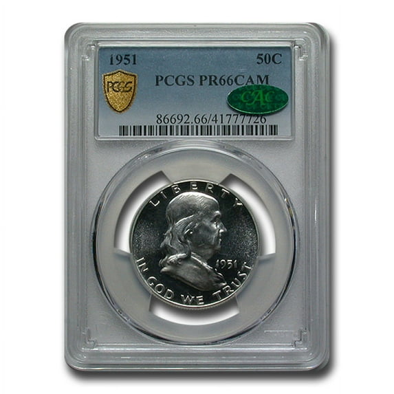 1951 Franklin Half Dollar PR-66 Cameo PCGS CAC
