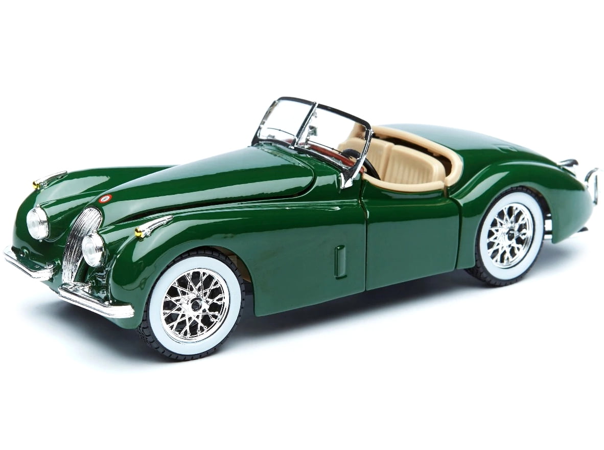 1951 Jaguar XK 120 Roadster Green 1/24 Diecast Model Car by