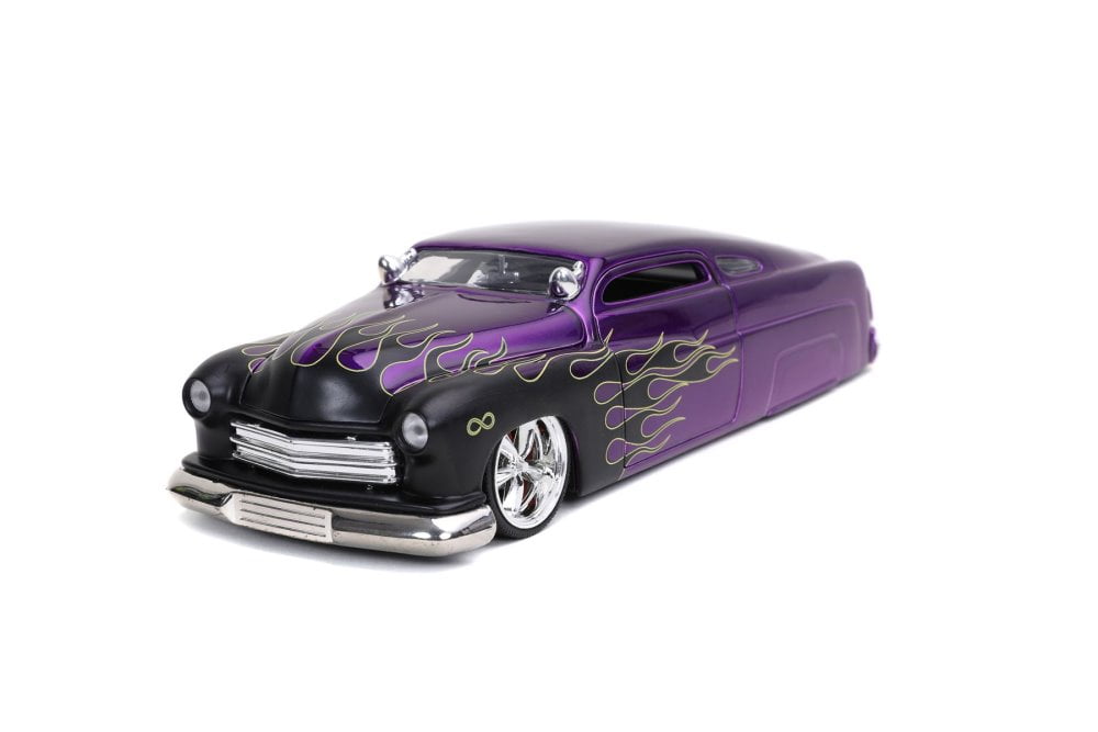 10周年限定品 1/24Jada toys 51'MERCURY 1951 Mercury, Purple with Black Flames - Jada Toys 32305/4