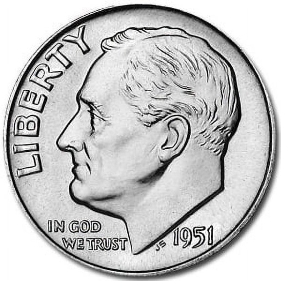1951 Roosevelt Dime BU