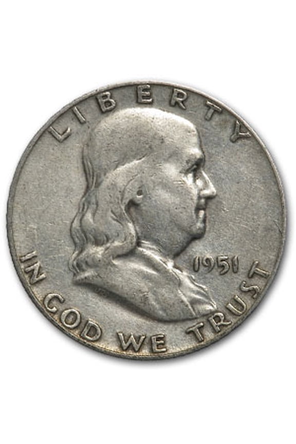 1951-S Franklin Half Dollar Fine/XF