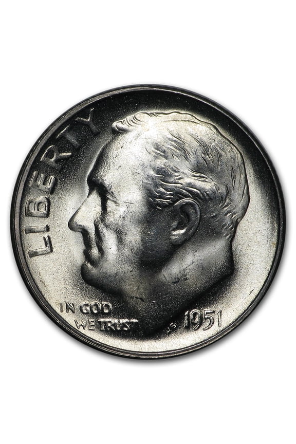 1951-S Roosevelt Dime BU