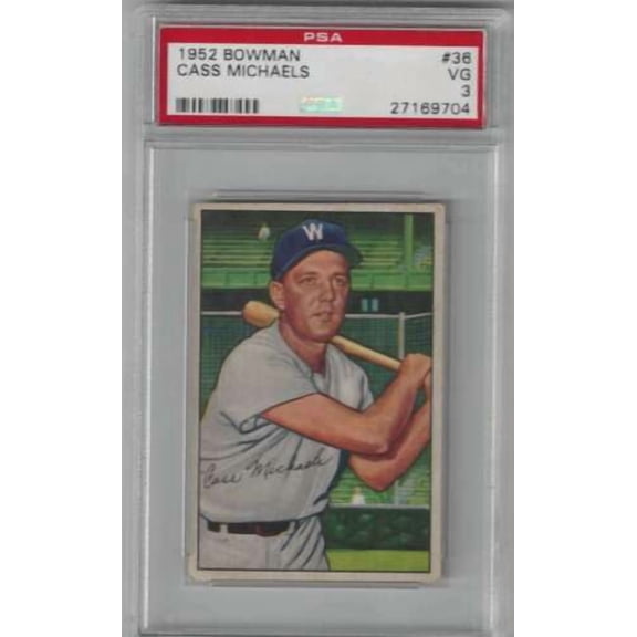 1952 Bowman Cass Michaels #36 Base Set PSA PSA 3