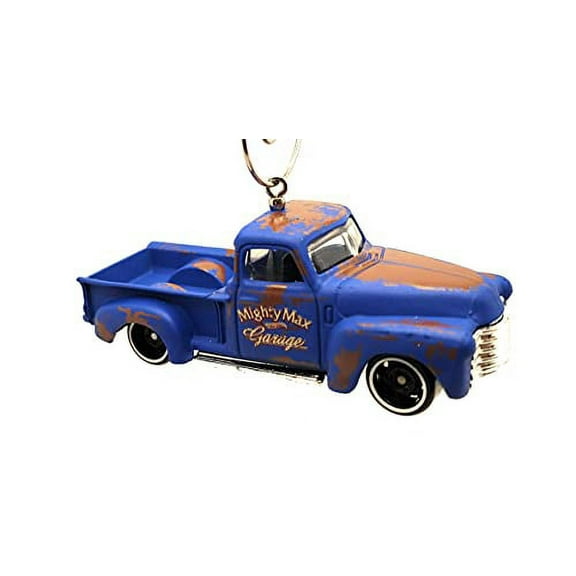 1952 Chevy Pickup Truck Christmas Ornament 1:64 Blue Mighty Max