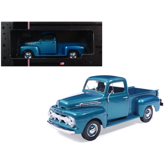 1952 Ford F1 Pickup Truck Blue Metallic 1/24 Diecast Model by IXO Models