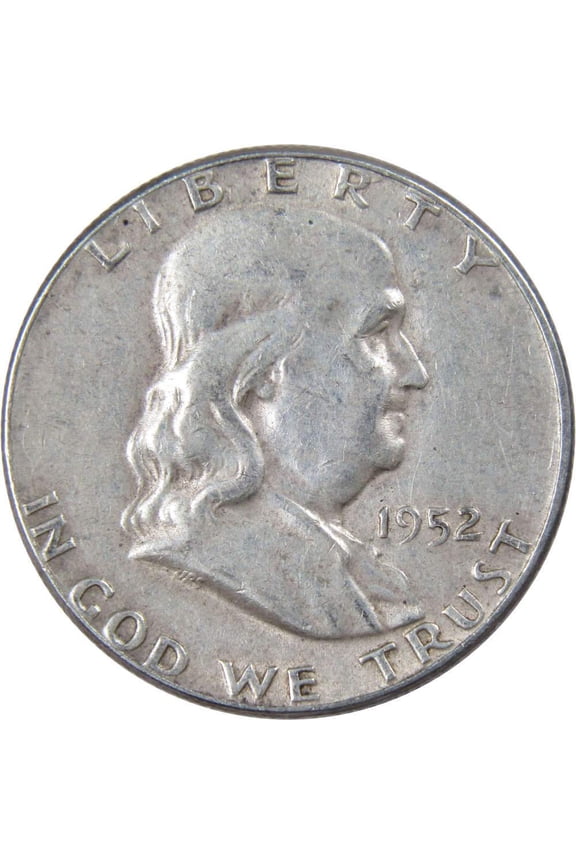 1952 Franklin Half Dollar VF Very Fine 90% Silver 50c US Coin Collectible