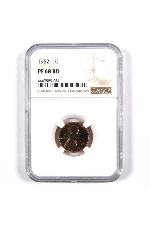 1952 Lincoln Wheat Cent PF 68 RD NGC Penny 1c Proof Coin SKU:I7552