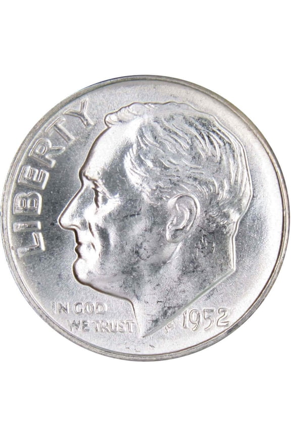 1952 Roosevelt Dime BU Uncirculated Mint State 90% Silver 10c US Coin