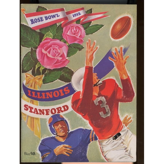 1952 Rose Bowl Illinois vs Stanford Football Program