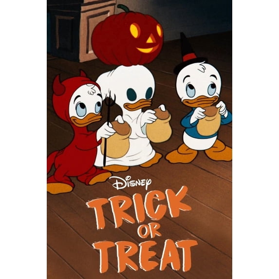1952 Sweet Haunt Night Movie Poster Donald Duck Huey Dewey Louie Mystic ...