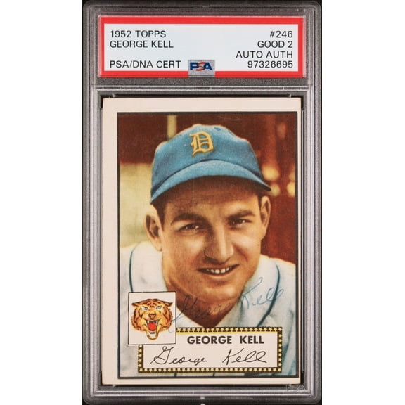 1952 Topps George Kell #246 PSA 2 Auto A