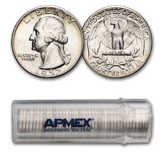 1952 Washington Quarter 40-Coin Roll BU