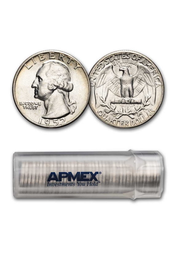 1952 Washington Quarter 40-Coin Roll BU
