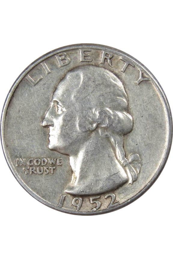 1952 Washington Quarter XF EF Extremely Fine 90% Silver 25c US Coin Collectible