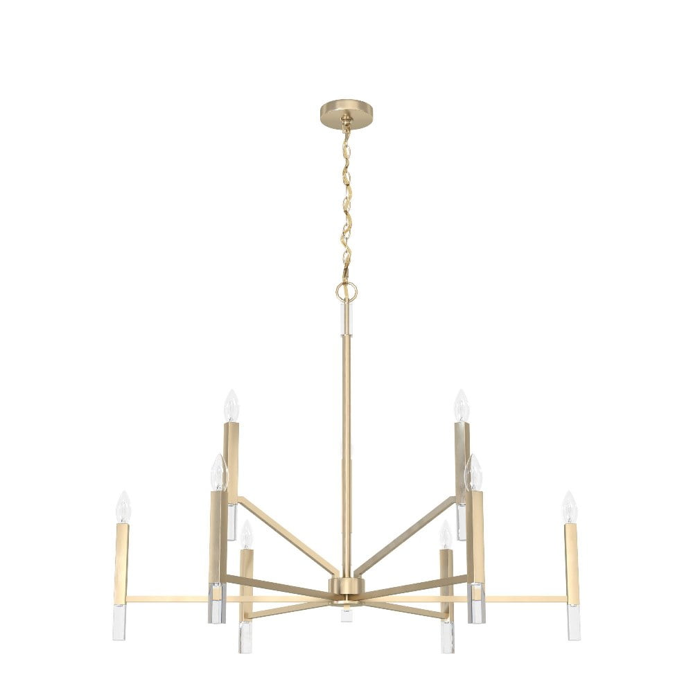 Alturas Gold Crystal 9-Light Modern Tiered Chandelier