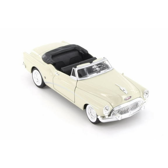 1953 Buick Skylark Open Convertible, White - Welly 24027CWWT - 1/24 scale Diecast Model Toy Car