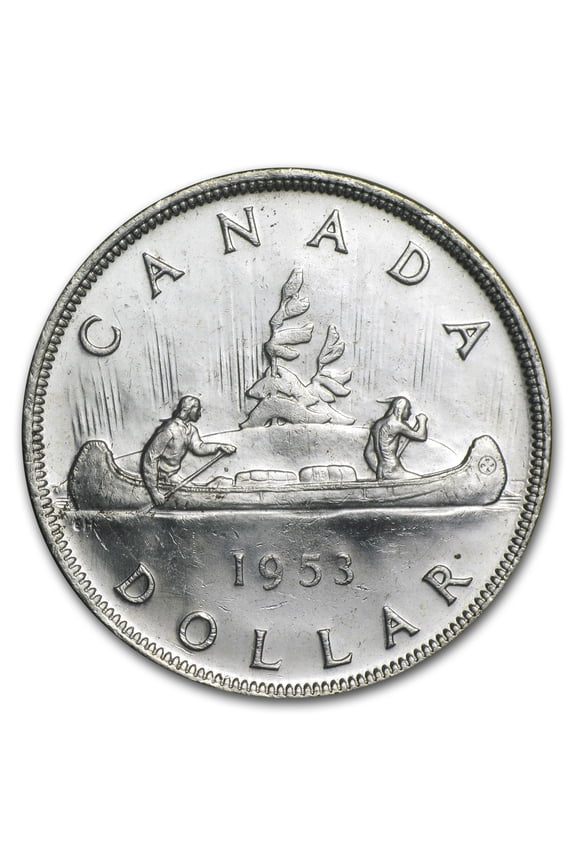 1953 Canada Silver Dollar Elizabeth II AU