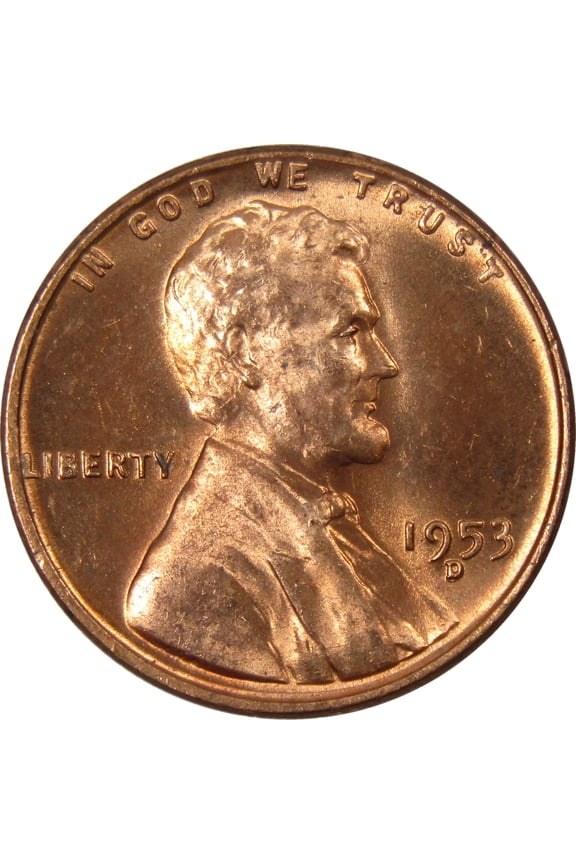1953 D Lincoln Wheat Cent BU Uncirculated Mint State Bronze Penny 1c Coin